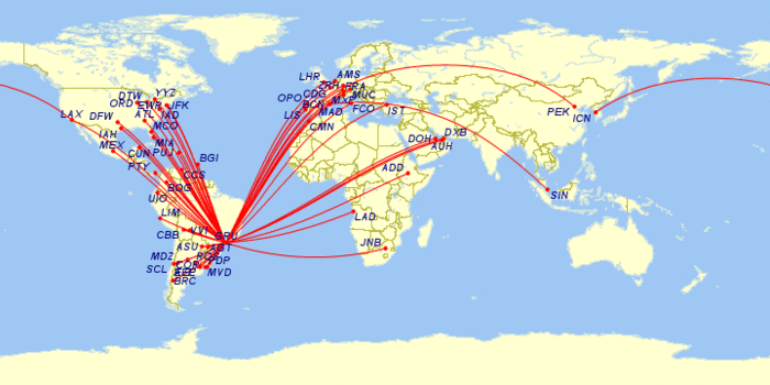 Flug nach Sao Paulo: Flughäfen, Airports. Flugverbindungen nach Sao Paulo / Brasilien. Direktflüge. Umsteigen. Mit Meilen fliegen und Gebühren sparen. Drei Flughäfen: Guarulhos (GRU), Congonhas (CGH), Viracopos (VCP). Transfer vom Flughafen nach Sao Paulo City und Umgebung. Kommen Sie sicher mit uns an. Ihr First-Class Chauffeurservice. Zum taxi-ähnlichen Tarif. Anreise via Sao Paulo nach Santos, Paraty und in andere Städte Brasiliens. Ankunft. Flughafenwechsel. Fernbusverbindungen. 